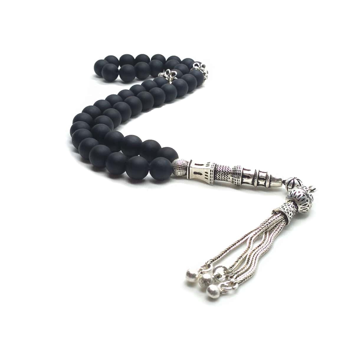 Minaret Black Agate Prayer Beads – Saudimade